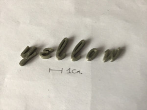 yellow uppercase and lowercase 3d letters stl file Modèles 3D en vedette