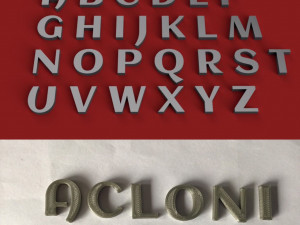 aclonica uppercase and lowercase 3d letters stl file 3D Print Model