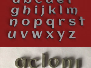 aclonica uppercase and lowercase 3d letters stl file 3D Print Model