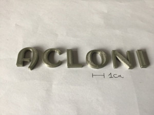 aclonica uppercase and lowercase 3d letters stl file Modello di stampa 3D