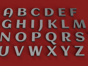 aclonica uppercase and lowercase 3d letters stl file Modello di stampa 3D