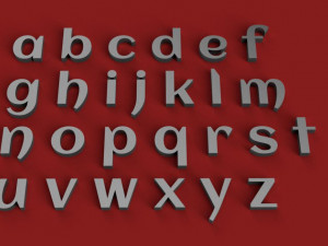 aclonica uppercase and lowercase 3d letters stl file Modello di stampa 3D