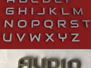 audio uppercase and lowercase 3d letters stl file Modèles 3D en vedette