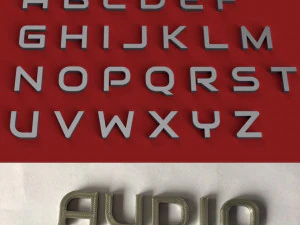 오디오 대문자 및 소문자 3d 문자 stl 파일 3D 프린트 모델