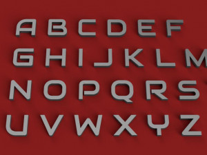 audio uppercase and lowercase 3d letters stl file 3D Druckmodell