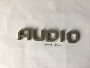 audio uppercase and lowercase 3d letters stl file 3D Druckmodell