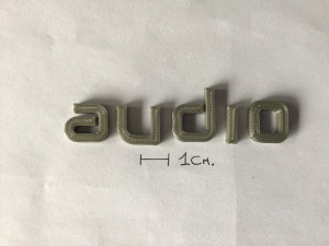 audio uppercase and lowercase 3d letters stl file 3D Druckmodell
