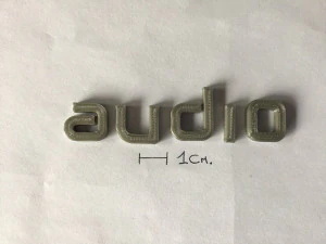 audio uppercase and lowercase 3d letters stl file 3D Print Model