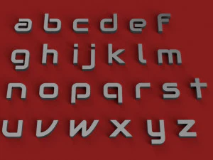 audio uppercase and lowercase 3d letters stl file 3D Print Model