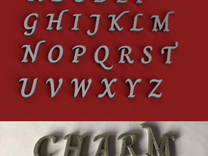 charm uppercase and lowercase 3d letters stl file 3D 프린트 모델