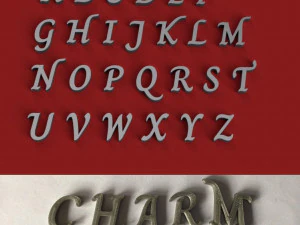 charme lettres majuscules et minuscules 3d fichier stl Modèles 3D en vedette