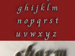 charm uppercase and lowercase 3d letters stl file Modèles 3D en vedette
