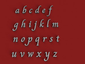 charm uppercase and lowercase 3d letters stl file Modèles 3D en vedette