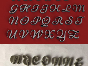 niconne uppercase and lowercase 3d letters stl file 3D Принт Модель