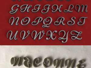 fichier stl de lettres 3d majuscules et minuscules niconne Modèles 3D en vedette