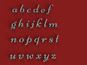 niconne uppercase and lowercase 3d letters stl file Modelo de Impressão 3D