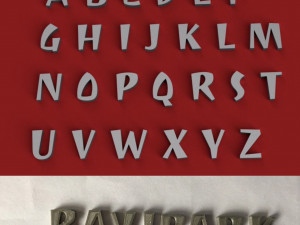 ravipark uppercase and lowercase 3d letters stl file 3D Print Model