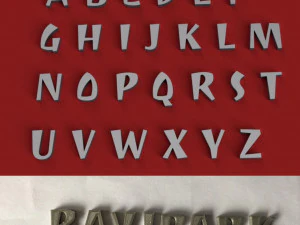 fichier stl de lettres 3d majuscules et minuscules de ravipark Modèles 3D en vedette