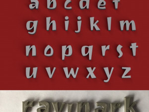 ravipark uppercase and lowercase 3d letters stl file 3D Print Model