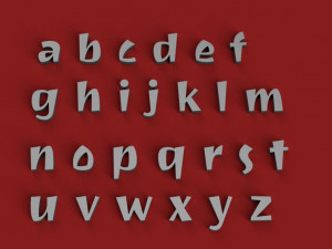 ravipark uppercase and lowercase 3d letters stl file 3D Print Model