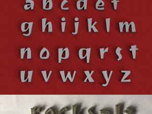 rocksalt uppercase and lowercase 3d letters stl file 3D Print Model