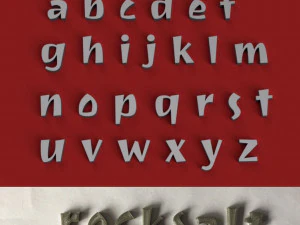 rocksalt uppercase and lowercase 3d letters stl file 3D Print Model
