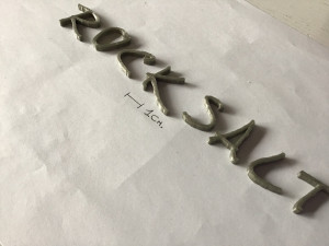 rocksalt uppercase and lowercase 3d letters stl file 3D Print Model