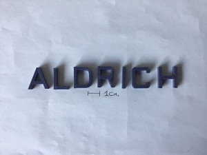 aldrich uppercase and lowercase 3d letters stl file 3D-Druckmodell