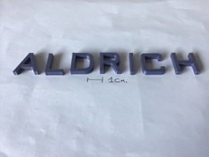 aldrich uppercase and lowercase 3d letters stl file 3D-Druckmodell