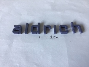 aldrich uppercase and lowercase 3d letters stl file 3D-Druckmodell