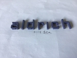 aldrich uppercase and lowercase 3d letters stl file 3D Print Model