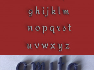 amita uppercase and lowercase 3d letters stl file 3D प्रिंट मॉडल