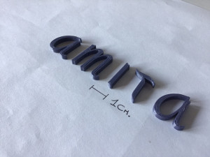 amita uppercase and lowercase 3d letters stl file 3D प्रिंट मॉडल