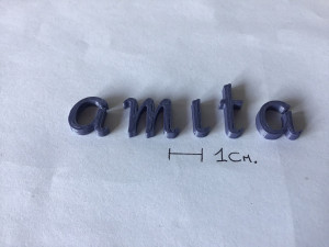 amita uppercase and lowercase 3d letters stl file 3D प्रिंट मॉडल