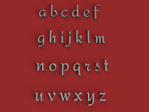 amita uppercase and lowercase 3d letters stl file 3D प्रिंट मॉडल