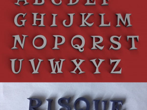 Uppercase Simple Script Alphabet Stencils, Hobby Lobby