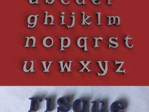 risque uppercase and lowercase 3d letters stl file 3Dプリントモデル