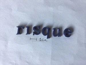 risque uppercase and lowercase 3d letters stl file 3D Print Model