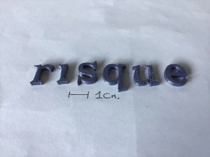 risque uppercase and lowercase 3d letters stl file 3D Print Model