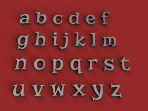risque uppercase and lowercase 3d letters stl file 3Dプリントモデル