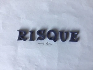 risque uppercase and lowercase 3d letters stl file 3D Print Model
