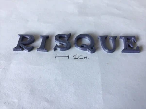 risque uppercase and lowercase 3d letters stl file 3D Print Model