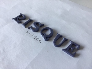 risque uppercase and lowercase 3d letters stl file 3Dプリントモデル