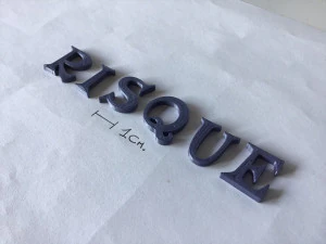 risque uppercase and lowercase 3d letters stl file 3D Print Model