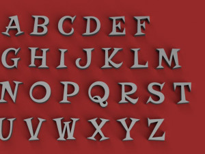 risque uppercase and lowercase 3d letters stl file 3Dプリントモデル
