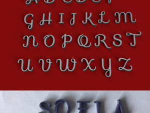 sofia uppercase and lowercase 3d letters stl file 3D Print Model