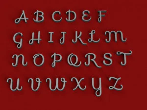 sofia uppercase and lowercase 3d letters stl file 3D Print Model