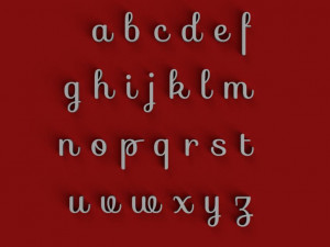 sofia uppercase and lowercase 3d letters stl file 3D Print Model