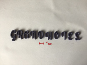 grandhotel uppercase and lowercase 3d letters stl file 3D Print Model