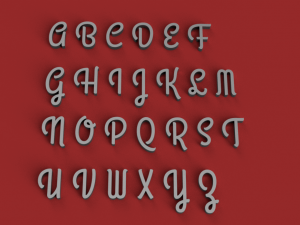 grandhotel uppercase and lowercase 3d letters stl file 3D Print Model